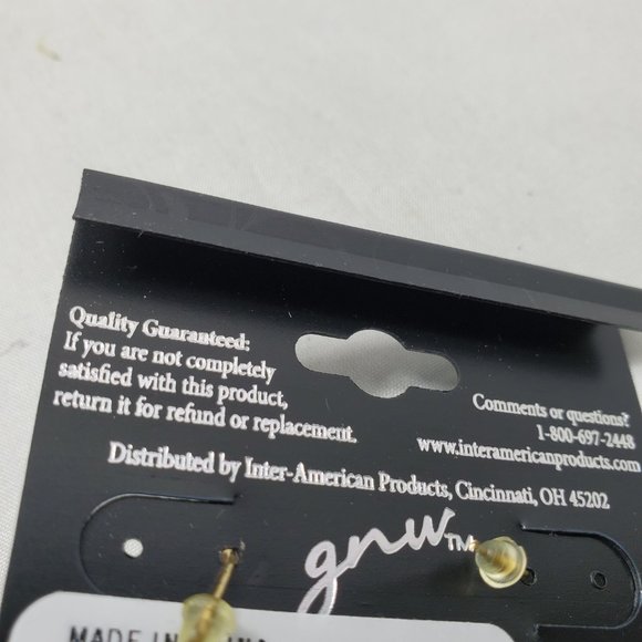 topaz cluster beaded gold fish hook earring - Picture 4 of 5